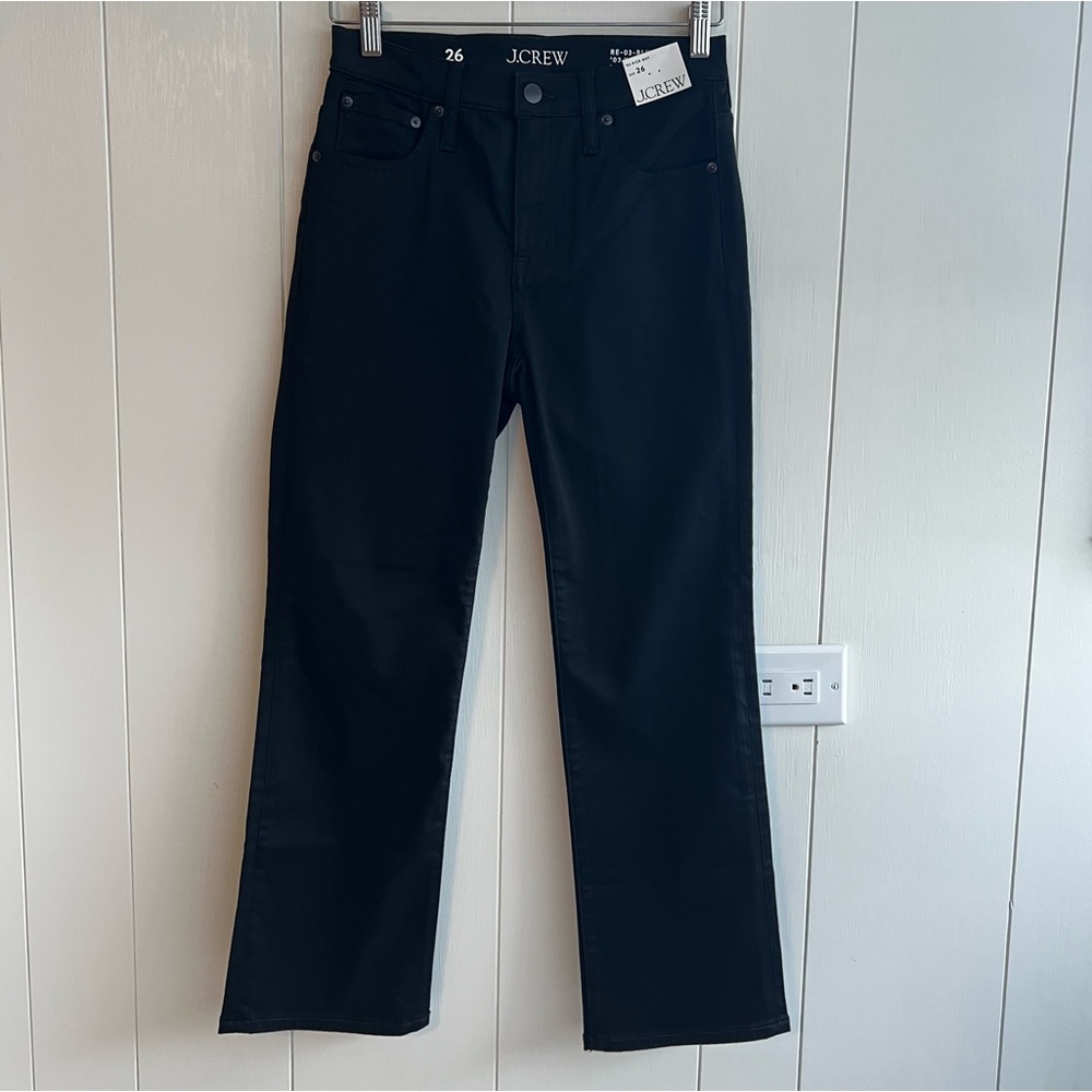 NWT J. Crew Black Straight-Leg Jeans